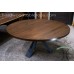 Large Diameter Solid Wood Round Dining Tables and Tops,  Custom Top Builder with Base Options