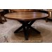 Large Diameter Solid Wood Round Dining Tables and Tops,  Custom Top Builder with Base Options