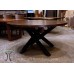 Large Diameter Solid Wood Round Dining Tables and Tops,  Custom Top Builder with Base Options