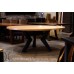 Large Diameter Solid Wood Round Dining Tables and Tops,  Custom Top Builder with Base Options