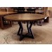 Large Diameter Solid Wood Round Dining Tables and Tops,  Custom Top Builder with Base Options
