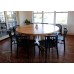 Large Diameter Solid Wood Round Dining Tables and Tops,  Custom Top Builder with Base Options