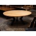 Large Diameter Solid Wood Round Dining Tables and Tops,  Custom Top Builder with Base Options