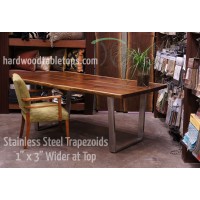 Custom Steel and Stainless Trapezoid Table Legs Custom Steel and Stainless Trapezoid Table Legs