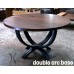 Large Diameter Solid Wood Round Dining Tables and Tops,  Custom Top Builder with Base Options
