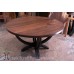 Large Diameter Solid Wood Round Dining Tables and Tops,  Custom Top Builder with Base Options